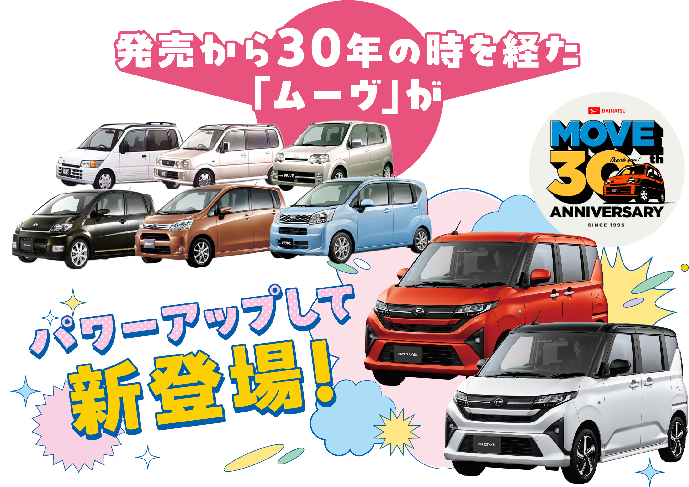 発売から30年の時を経た「ムーヴ」がパワーアップして新登場！